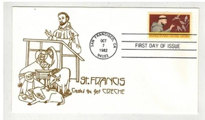 1982 SAINT FRANCIS OF ASSISI 2023 BETTER 1ST CACHET SCARCE FRANC N FILS CLUB #5 - Picture 1 of 1