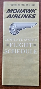 Vintage 1964 Mohawk Airlines Complete System Flight Schedule - Picture 1 of 4