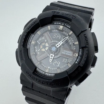 Relógio CASIO Baby G-Shock BA-110 Feminino Menino Preto Analógico Digital Quartzo Nova Bateria - Imagem 1 de 4