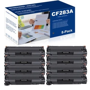 8 PACK CF283A Toner Compatible with HP LaserJet MFP M127a M127fn M125nw M225dw - Picture 1 of 8