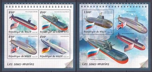 GS1543 2019 NIGER U-BOOTE MILITÄRSCHIFFE RUSSLAND USA #6999-7002+BL1098 MNH - Bild 1 von 1