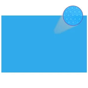 Cubierta de piscina azul película de PE gruesa con cámaras de aire 236,2 x 157,5 pulgadas - Imagen 1 de 4