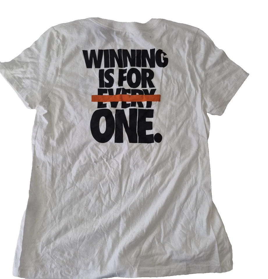 Nike Shirt Womens Medium Just Do It Swoosh Winning Is For Everyone Tee HV9490-10