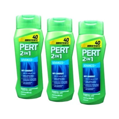 3 Pack Pert Plus 2 In 1 Anti Dandruff Shampoo & Conditioner 13.5 Oz Each - Image 1 of 4