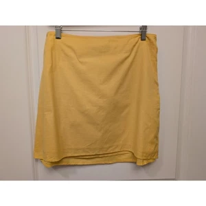 Abercrombie & Fitch Yellow Straight Skirt 100% Cotton Medium Bright Summer Boho - Picture 1 of 5