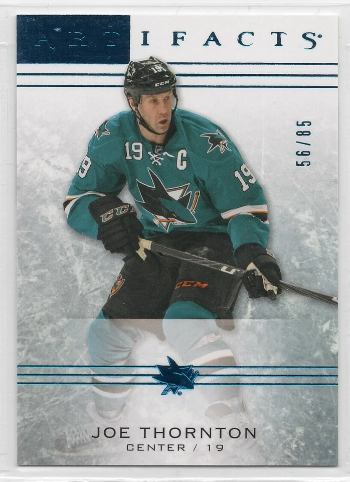 2014-15 Artifacts Joe Thornton #16 Sharks Sapphire SN# /85 - Image 1 of 1
