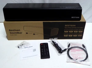 BESTISAN SE05 Slim 16" Sound Bars for TV HDMI Optical Coaxial 50 Watts WIRELESS - Picture 1 of 6