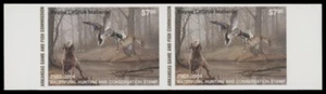 2003 Arkansas State Duck Stamp. Mint Never Hinged. OG Imperforated Pair - Picture 1 of 1