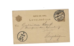 HUNGRÍA 1910 Postal enviada desde Budapest a Leipzig - Imagen 1 de 2