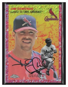 Jim Edmonds /100 - 2023 Topps Chrome Platinum Cream Fuchsia Lava Refractor #132 - Picture 1 of 2