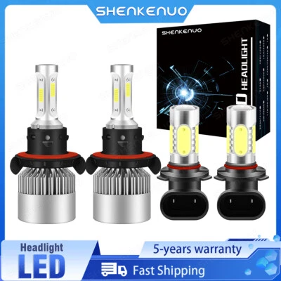 Светодиодная фара для Lincoln Mark LT 2006-2008 высокая/низкая + противотуманные фары 4 лампы 6000K - Изображение 1 из 4