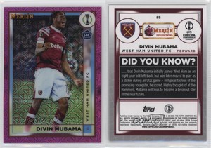 2022 Merlin UEFA Club Competitions Pink Mojo Refractor Divin Mubama Rookie RC
