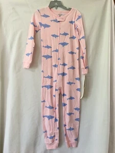 New Carter's 1-Pc Dolphin Snug Fit Cotton Footless pajama PJs Girl Sleeper U pic - Picture 1 of 4