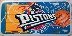 Detroit Pistons Plate Wincraft Made in USA Durable Plastic NBA - Picture 1 of 1