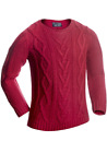 Boys Jumper Soul & Glory Lava Red Cable Knit Crew Neck Long Sleeve Sweater 4-8yr