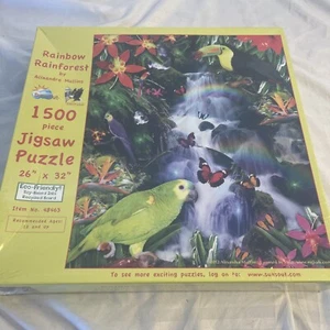 SunsOut Rainbow Rainforest di Alixandra Mullins puzzle 1500 pezzi nuovo - Foto 1 di 7