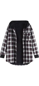 ZAFUL Damen karierte Fleece gefütterte Jacke mit Kapuze/kariert.  - Bild 1 von 5