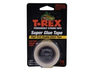 T-REX Double Sided Super Glue Tape Thick Strong Acrylic Adhesive - 19mm x 4.5m - Picture 1 of 3