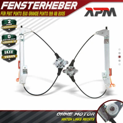 2x Fensterheber Manuell Hinten L+R für Fiat Punto Grande Punto 199 2005-2018 - Bild 1 von 4