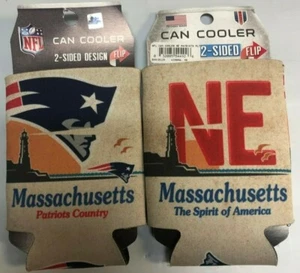 New England Patriots Country NFL Collapsible Can Cooler SET OF 2 - Picture 1 of 1