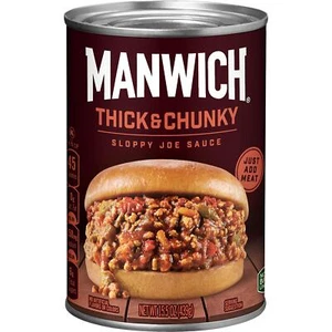 Salsa Joe descuidada gruesa y gruesa Manwich paquete de 12 latas de 15,5 oz - Imagen 1 de 3