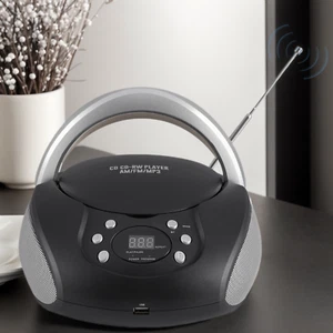 Bluetooth CD Player Boombox w/USB AM/FM Radio Portable Stereo System CD-R/CD-RW - Picture 1 of 9