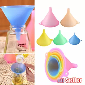 5Pcs Medium Liquid Plastic Funnel kitchen Funnel Set Variety Large Small - Picture 1 of 10