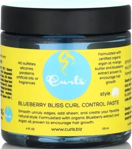 CURLS Blueberry Bliss Curl Control Paste, Smooth Hair Anti Frizz Curls, 4 oz Jar - Picture 1 of 2