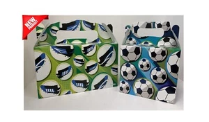 FOOTBALL Birthday Party Boxes Childrens Boys Reward Food Meal Box Loot Bag HB - Picture 1 of 4