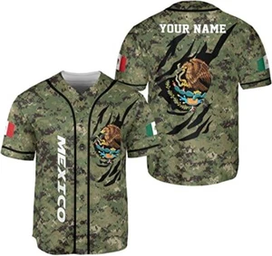 Personalized Name Mexico Baseball Jersey Mexico, Mexican Jersey for Men and Wome - Picture 1 of 5