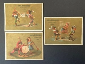 Lot de 3 Chromos - Jeux d'enfants - Les Musiciens Chevaliers Grand St Denis - Bild 1 von 2