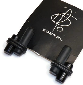 Sobral nicht mehr produziert Duo Cilindros matt & poliert schwarz Künstler hergestellt Ohrstecker - Bild 1 von 6