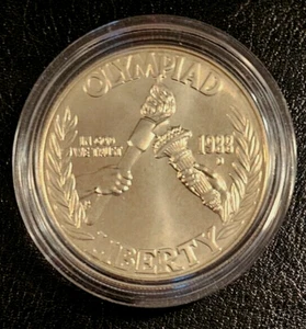 1988 D USA Olympiad Liberty Torch Silver Commemorative Dollar $1 US BU/UNC - Picture 1 of 2