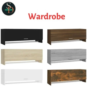 Modern Wardrobe Cabinet Hanger Clothes Storage Organiser Engineered Wood vidaXL - Picture 1 of 31