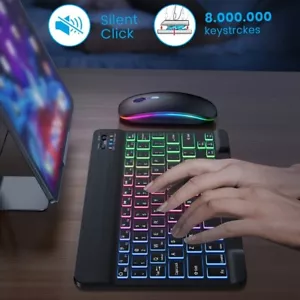 Ultra Slim Bluetooth Wireless Keyboard & Mouse BT For iPad Android Windows AUS - Picture 1 of 26