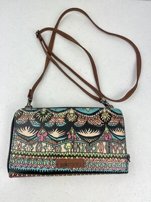 Cartera Bandolera Sakroots Artist Circle Multicolor Bordada Cremallera Smartphone Foto 1 de 4