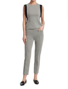 Akris punto Franca Houndstooth Cropped Trousers Black Cream Women’s Size 6 / S - Picture 1 of 17