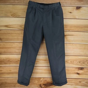 George Dress Pants Mens Size 34x32 Dark Gray Cuffed Leg Pleated Front Pockets - Picture 1 of 8