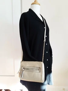 Attention brand metallic gold medium shoulder bag, gently used - Picture 1 of 4