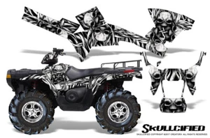 POLARIS SPORTSMAN 500 700 800 05-10 GRAPHICS KIT CREATORX SKULLCIFIED SILVER - Picture 1 of 1