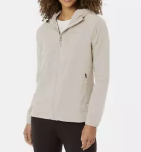 Eddie Bauer Off The Grid Jacket Lightweight Womens XXL Tan Hood Pockets NEW - Picture 1 of 2