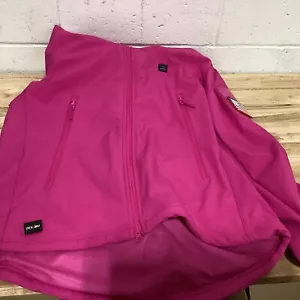 DEVBU DAMEN SOFTSHELL BEHEIZBARE JACKE MIT 12V AKKUPACK - ROSE ROT GR. S - Bild 1 von 2