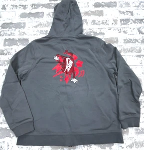 Nike Hoodie Girls Large Gray Red Sweatshirt Sweater Shoebox Logo Youth Kids - Picture 1 of 11