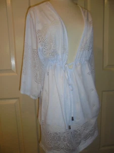 Dotti White Beach Cover Up Womens Medium - Picture 1 of 3