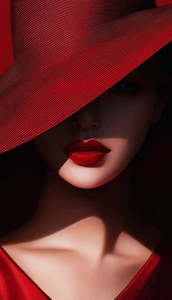 Canvas Art Red Lips Woman Wall Picture Poster Print - Picture 1 of 22