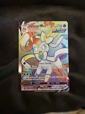 Sylveon VMAX (Secret) 211/203 SWSH07: Evolving Skies Holo miscut!! - Image 1 of 2