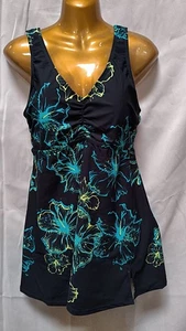 Damen Badeanzug Tropical Navy Blumen Damen Badekleid UK16 EU42 Bonprix - GEBRAUCHT - Bild 1 von 5