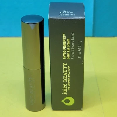 Crema labial satinada Juice Beauty Phyto-Pigments 26 Cabernet TAMAÑO COMPLETO 0,11 oz caja nueva Foto 1 de 4