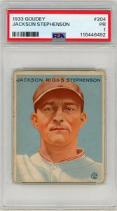 1933 Goudey #204 Jackson Stephenson PSA 1 - Picture 1 of 2