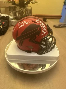 James Lofton/Marv Levy Autographed Buffalo Bills Rave Mini Helmet, HOF INSC TSE - Picture 1 of 6